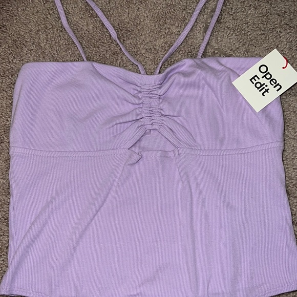 Open Edit Cut Out Body Suit in Purple Bloom - Picture 6 of 8